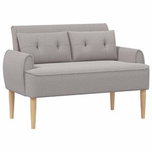 vidaXL Ljubavni kauč s gumbima Svjetlosiva 117 x 67 x 77 cm Boucl&eacute;