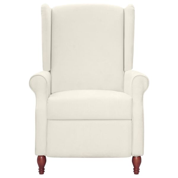 vidaXL Masažni naslonjač od mikrovlakana bež