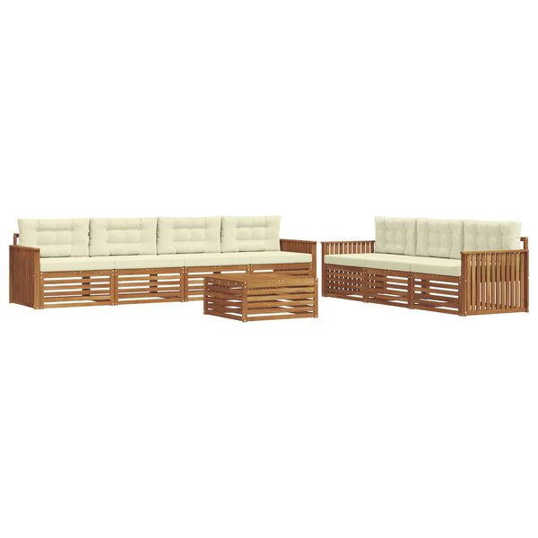 vidaXL Set vanjskih sofa s jastukom 8 pcs Prirodna i krem