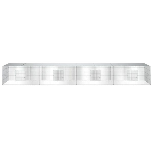 vidaXL Kavez za zečeve s 4 panela 433x109x54 cm od pocinčanog željeza