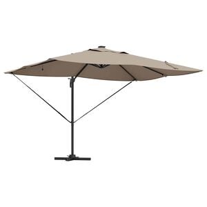 vidaXL Suncobran Sivo-smeđa 352 x 251 x 265 cm Poliester i aluminij