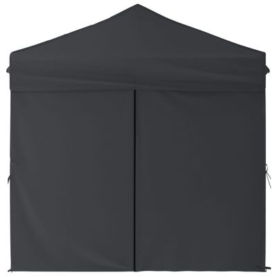 vidaXL Sklopivi šator za zabave s bočnim zidovima 2 x 2 m antracit