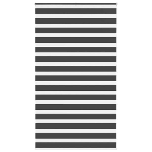 vidaXL Zavjesa zebra crna 125x230 cm &scaron;irina tkanine 120,9 cm poliester