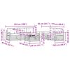 vidaXL Set vanjskih sofa s jastukom 6 pcs Prirodna i svijetlo siva