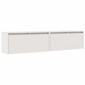 vidaXL Zidni ormarići 2 kom bijeli 80 x 30 x 35 cm od masivne borovine