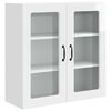 vidaXL Zidni stakleni ormarić PORTO Visoki sjaj bijela 80 x 31 x 80 cm