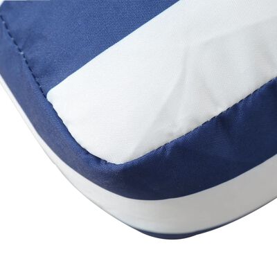 vidaXL Jastuci za palete 2 kom plavo-bijeli prugasti od tkanine