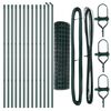 vidaXL Ograda s postovima Zelena 1 x 25 m Čelik i PVC