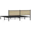 vidaXL Metalni okvir kreveta bez madraca boja hrasta sonome 193x203 cm