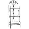 vidaXL Stalak za biljke s 3 razine crni 52 x 28 x 128 cm željezni