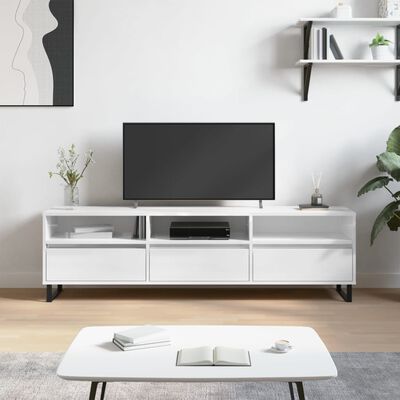 vidaXL TV ormarić sjajni bijeli 150x30x44,5 cm od konstruiranog drva