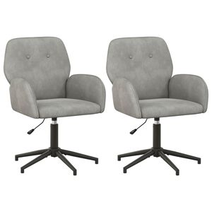 vidaXL Okretne radne stolice 2 kom. 54 x 55 x 90 cm Svjetlosiva Bar&scaron;un