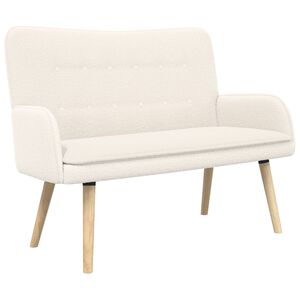 vidaXL Sofa za dvije osobe Krem 115 x 61 x 87 cm Boucl&eacute;