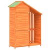 vidaXL Vrtno spremi&scaron;te za alat smeđe 120x53,5x170 cm masivna borovina