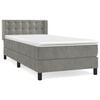 vidaXL Box spring krevet s madracem svjetlosivi 90x190 cm bar&scaron;unasti