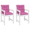 vidaXL Jastuci za vrtne stolice 2 kom ružičasti 100x50x7 cm od tkanine