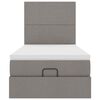 vidaXL Otomanski krevet s madracem smeđesivi 90x200 cm tkanine