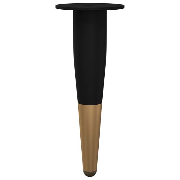 vidaXL Noge namje&scaron;taja 12 pcs Crna i zlatna &Oslash; 40 x 98 mm Željezo