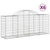 vidaXL Lučne gabionske ko&scaron;are 6 kom 200x50x80/100 cm pocinčano željezo