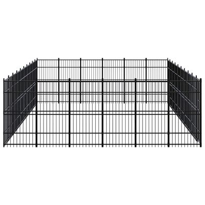 vidaXL Vanjski kavez za pse čelični 55,3 m²