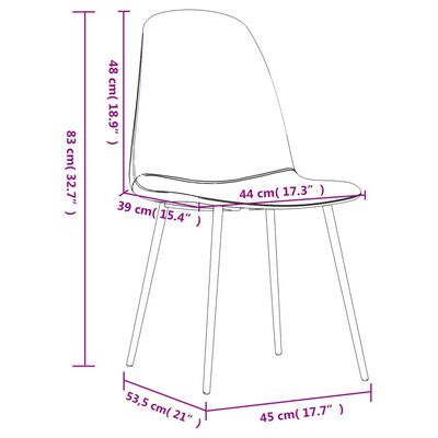 vidaXL Blagovaonske stolice 4 kom 45x53,5x83cm tamnosmeđe umjetna koža