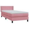 vidaXL Box spring krevet s madracem ružičasti 90x220 cm bar&scaron;unasti