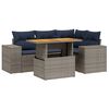 vidaXL 5-dijelni set vrtnih sofa od poliratana s jastucima sivi