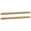 vidaXL Zidne police 2 kom 110 x 15 x 4 cm od masivne tikovine