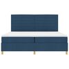 vidaXL LED Box Spring Krevet s madracem Plava 200 x 200 cm tkanina