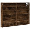 vidaXL Vitrina boja dimljenog hrasta 80x8,5x58 cm drvena
