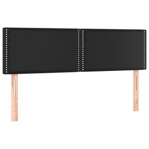 vidaXL Uzglavlja crna 144x5x78/88 cm od umjetne kože