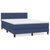 vidaXL Krevet s oprugama i madracem plavi 140 x 190 cm od tkanine