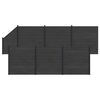 vidaXL Panel ograde 7 pcs WPC i aluminij Crna