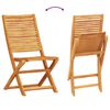 vidaXL Sklopivi bistro set 3 pcs Smeđa Masivno bagremovo drvo