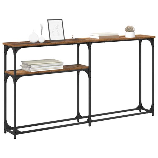 vidaXL Konzolnistol Staro drvo 145x22.5x75cm Konstruirano drvo