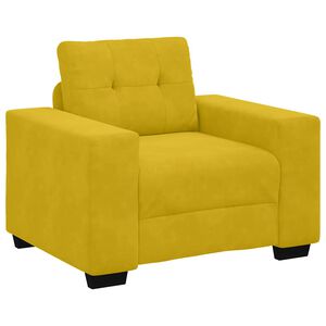 vidaXL Sofa fotelja žuta 100x78x80 cm bar&scaron;un