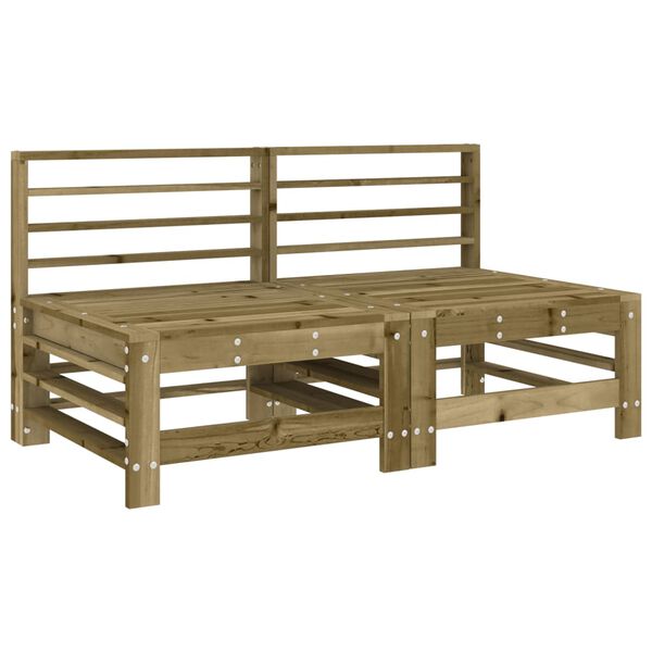 vidaXL Srednje sofe s jastucima 2 kom od impregnirane borovine