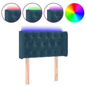 vidaXL LED uzglavlje tamnoplavo 83x16x78/88 cm bar&scaron;unasto