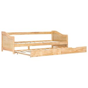 vidaXL Okvir za krevet na razvlačenje od borovine 90 x 200 cm