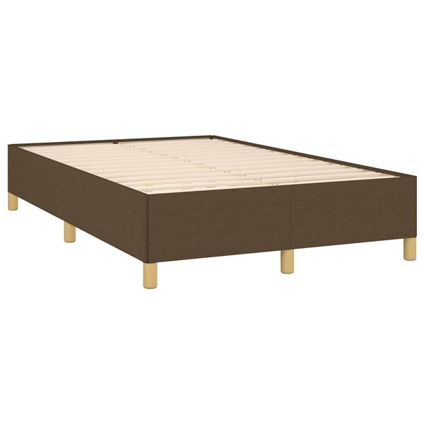 vidaXL Krevet box spring s madracem tamnosmeđi 120 x 190 cm od tkanine
