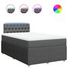 vidaXL Krevet box spring s madracem tamnosivi 120 x 190 cm tkanina