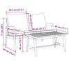 vidaXL Bistro set s jastukom 2 pcs Prirodna nafta Čvrsto drvo akacije