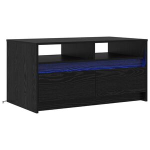 vidaXL Kava Stol Crni hrast 90 x 50 x 45 cm Konstruirano drvo