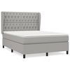 vidaXL Krevet box spring s madracem svjetlosivi 140x200 cm od tkanine