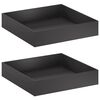 vidaXL Vrtna saksija 2 kom. Crna 80 x 80 x 20 cm Čelična vrata