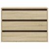 vidaXL Kutna komoda s ladicama boja hrasta sonome 80x41x58 cm drveni