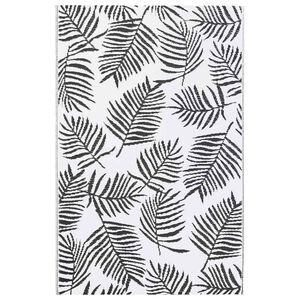 vidaXL Vanjski tepih ARAKIL bijelo-crni 120 x 180 cm PP