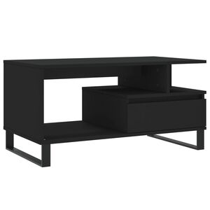 vidaXL Stolić za kavu crni 90 x 49 x 45 cm od konstruiranog drva