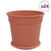 vidaXL Saksije za biljke 24 pcs Crvena cigla &Oslash; 19 x 16 cm Plastika