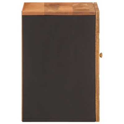 vidaXL Kupaonski zidni ormarić smeđe-crni od masivnog drva manga